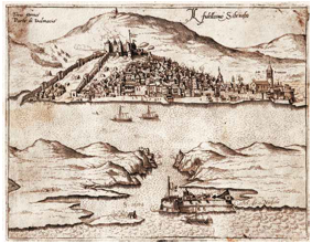 Il fidellisimo Sibenicho, map variation from the early 1570s, Novak Collection, unsigned